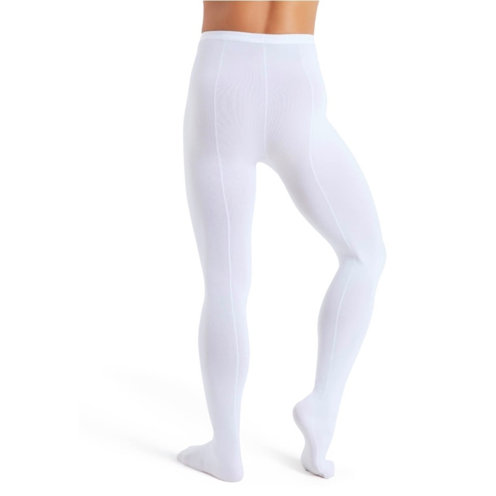 CAPEZIO MEN'S FOOTED WHITE TIGHT - Picture 2 of 5